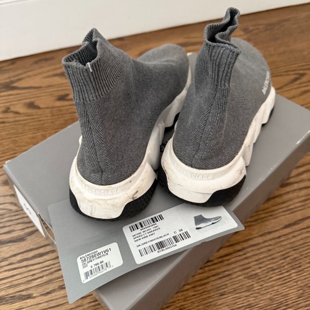 Balenciaga Speed Trainer Grey Size 38 - Picture 4 of 5